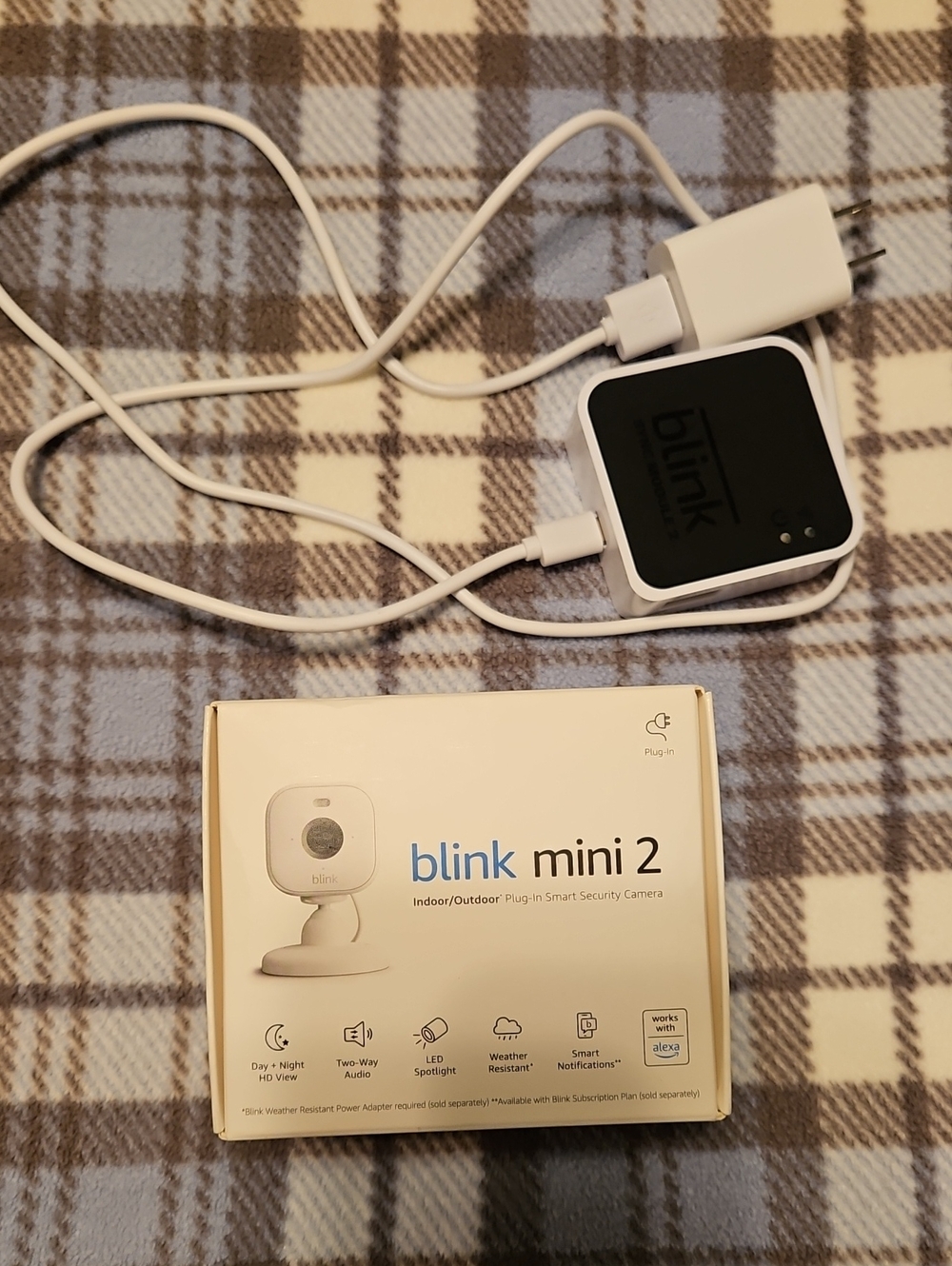 Brand New Blink Mini 2 Indoor/Outdoor Plug-In Security Camera - White